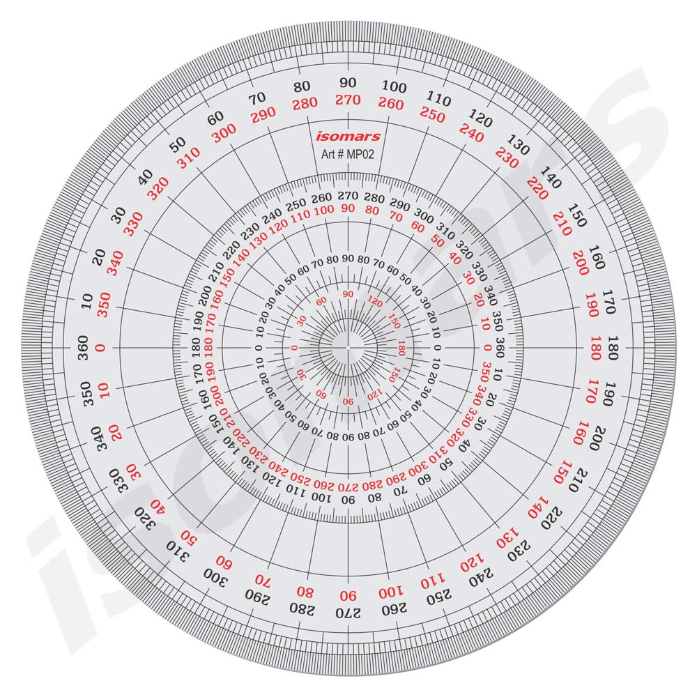 Buy FineArt Protractors Aviation Mils Protractor 7" Online at