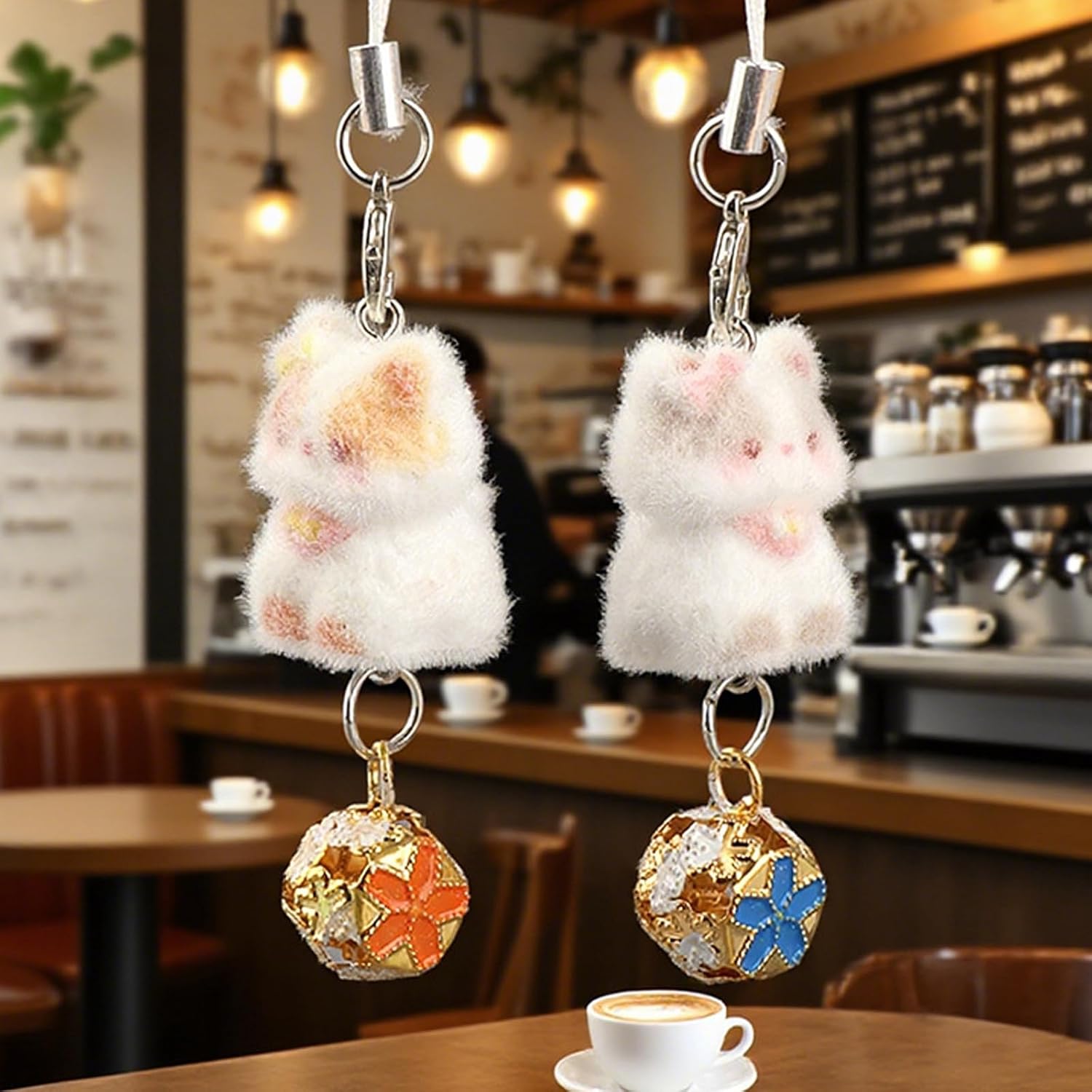 Soft Flocking Design Holder Portable Phone Strap For Keys Devices | Safe Fashionable Accessory Stylish Flocking Keychain Commuters Accessory image 5