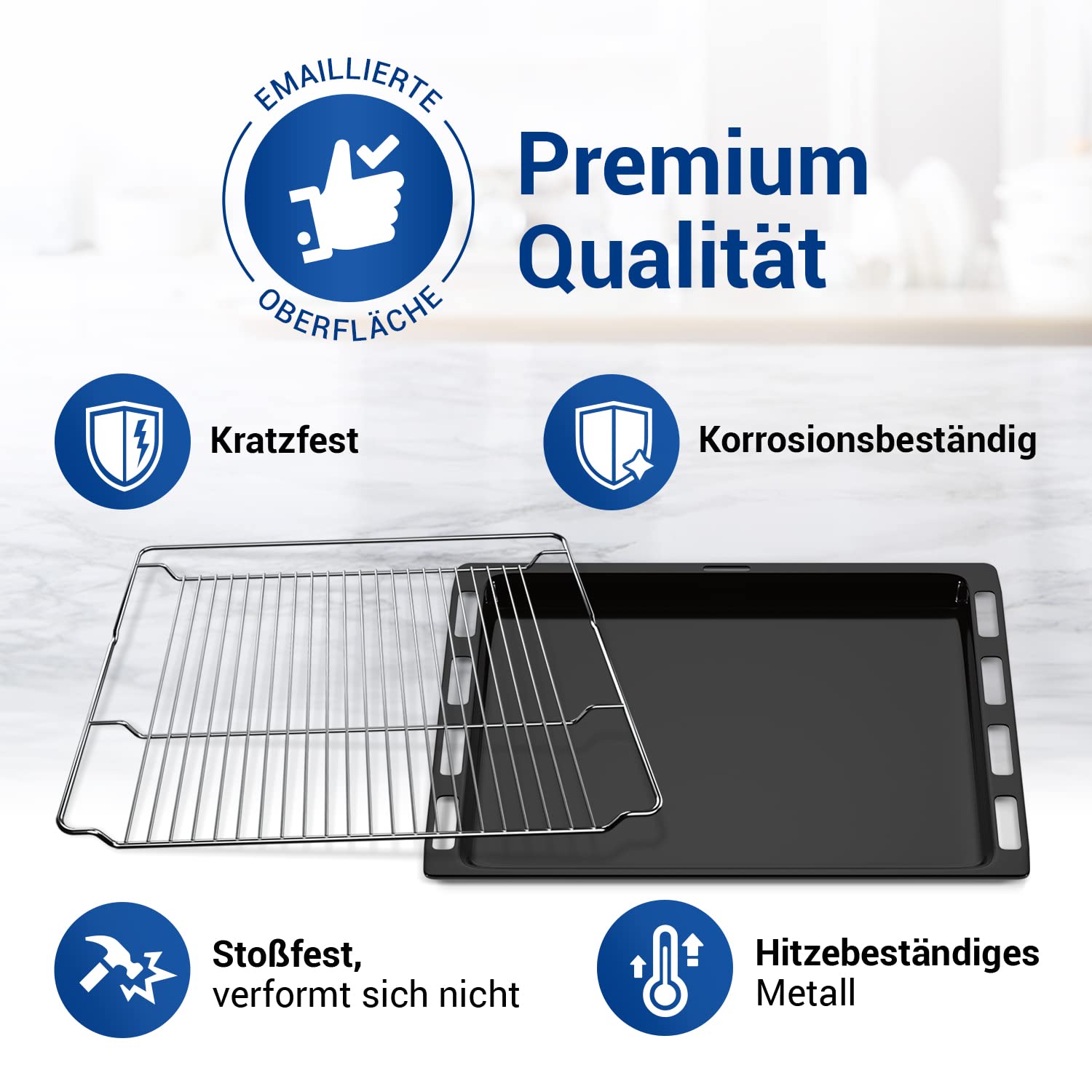VIOKS Set Di 2 Teglie Da Forno Profonde, 465 X 375 Cm, Ricambio Per