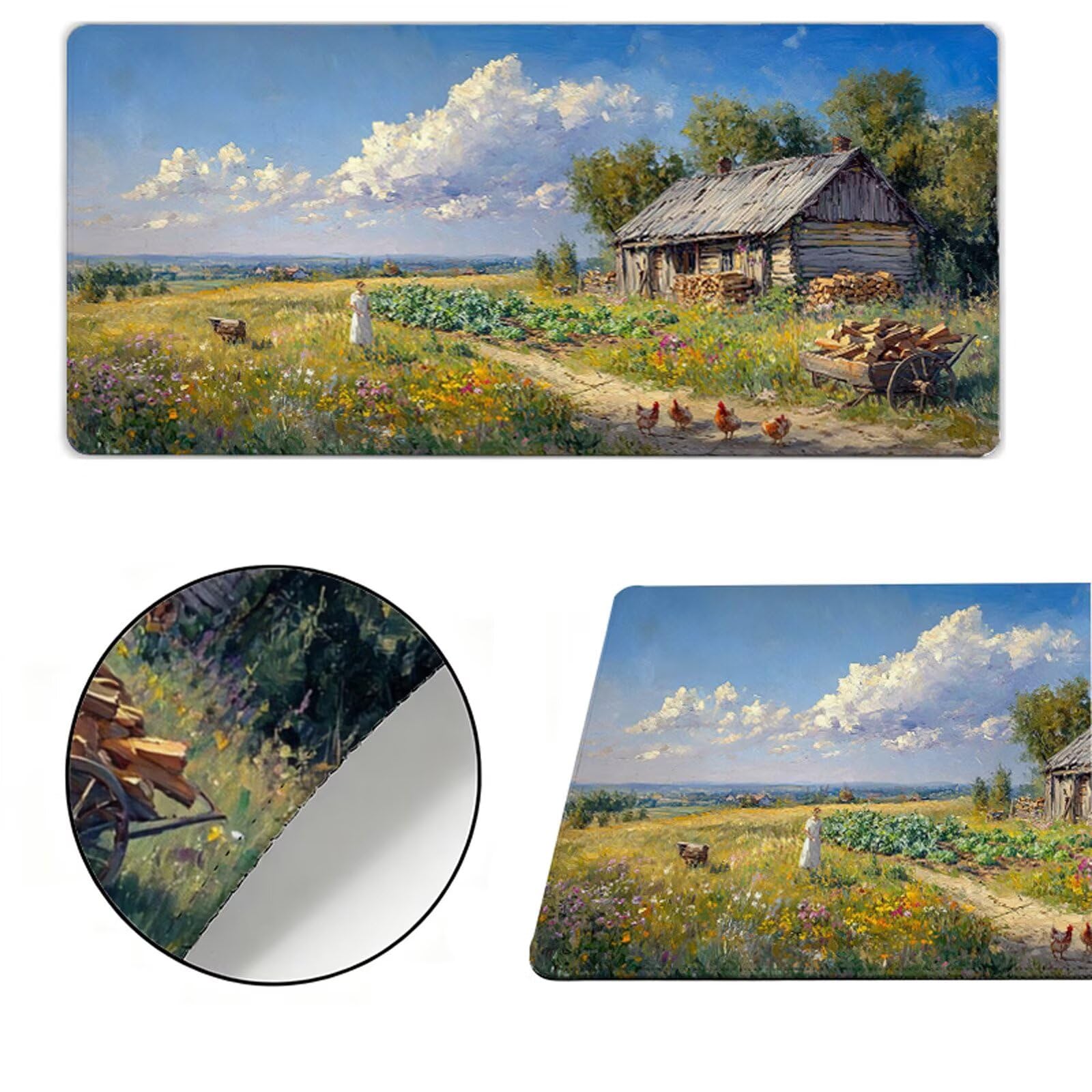 Podkładka pod mysz XXL 1200x600x3mm podkładka pod mysz rolnicza podkładka pod mysz dla zwierząt poprawia precyzję i szybkość, wodoodporne antypoślizgowe, szyte krawędzie, akcesoria do gier, komputer