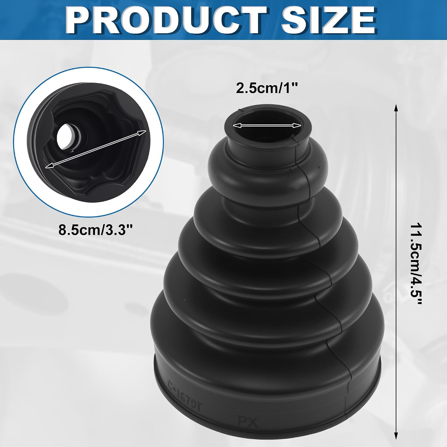 CV Joint Boot Kit for Audi A4 2011-2015 Waterproof & Dustproof No.8K0407283C CV Axle Boot Repair Kit with Clamp Plastic Metal Black 1 Pcs