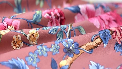 Miniatura 8 de Eikei Juego de funda de edredón de jardín botánico, 100% algodón cepillado lavado, estampado asiático chinoiserie, colorido árbol tropical ramas y