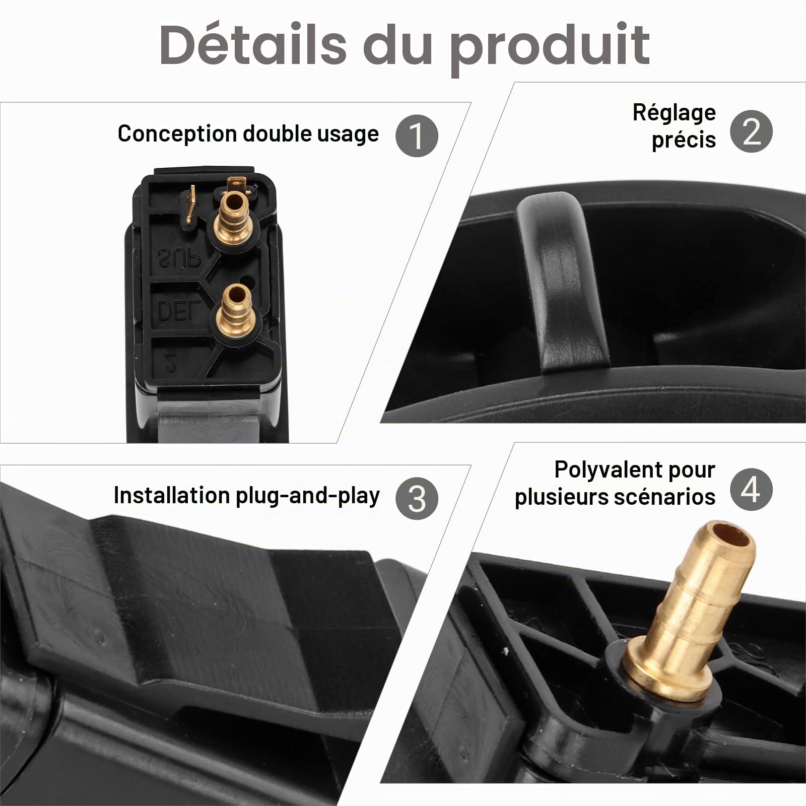 OUKENS Commutateur d'activation de ressort pneumatique, commutateur de commande de suspension pneumatique, soupape de levage de siège de cabine électrique