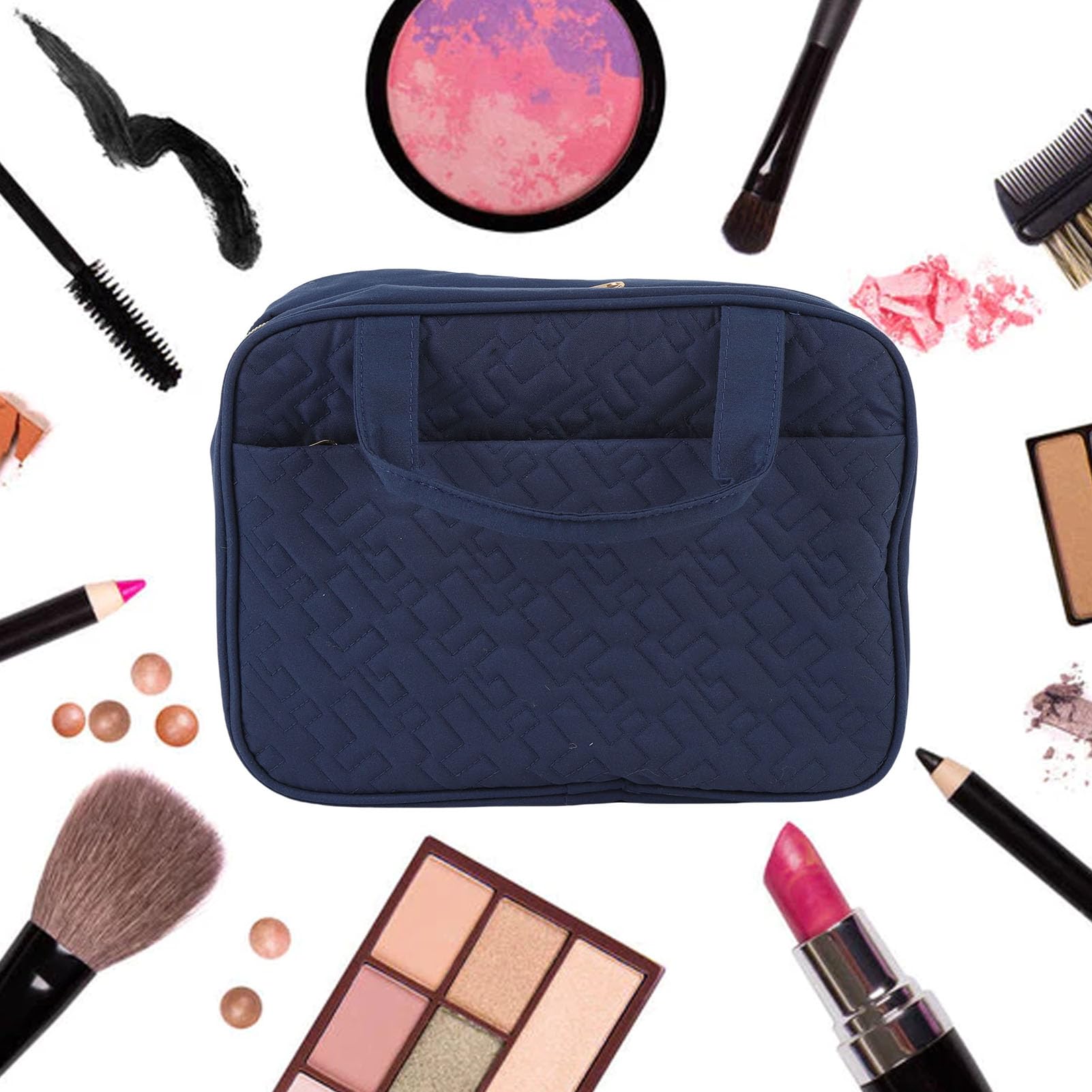 Reise-Kulturbeutel, Kosmetiktasche mit Haken Zum Aufhängen (Blue)