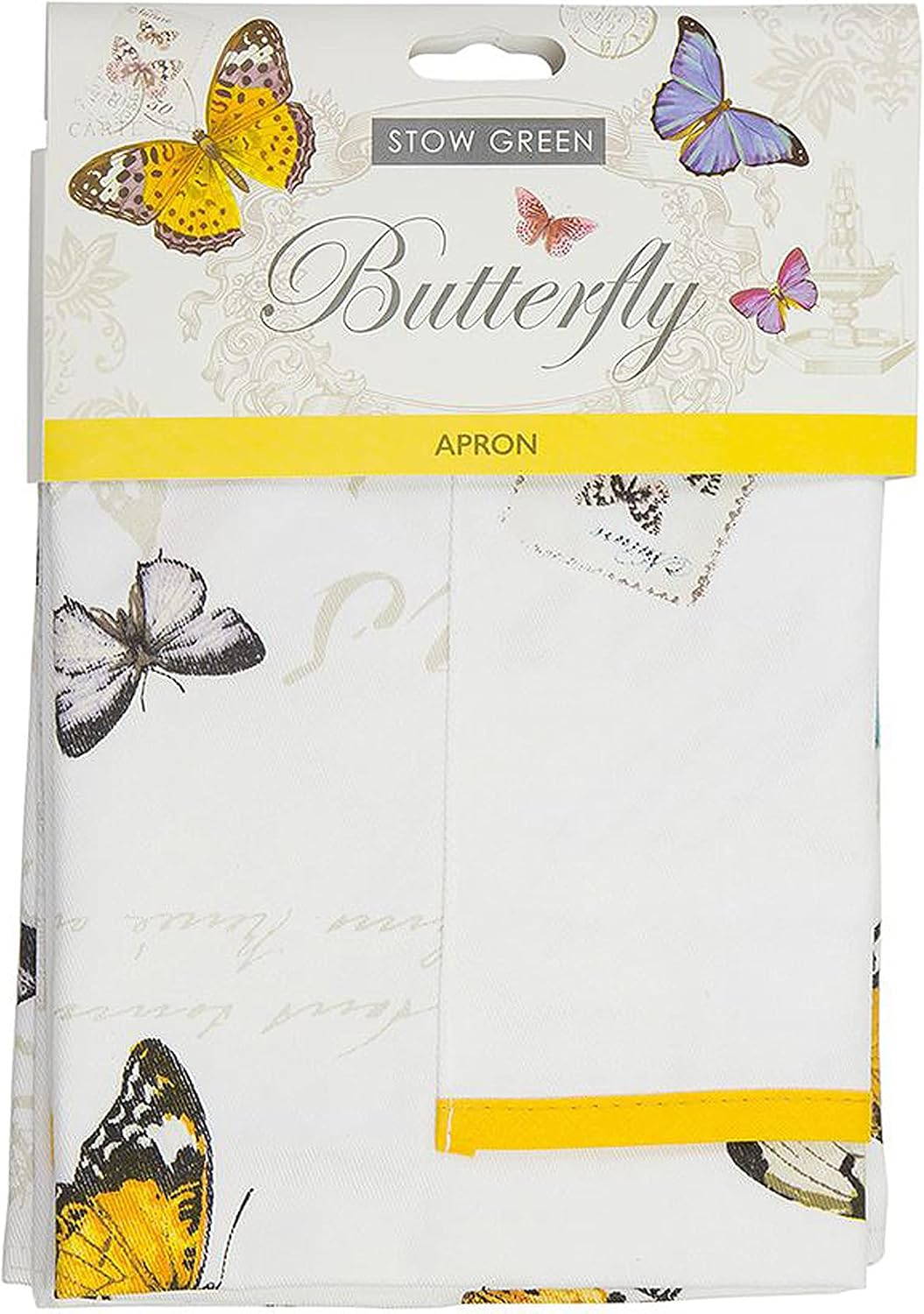 Auntie Morags Eddingtons - Butterfly - Cotton Apron, Multi, Height: 82cm Width: 59cm
