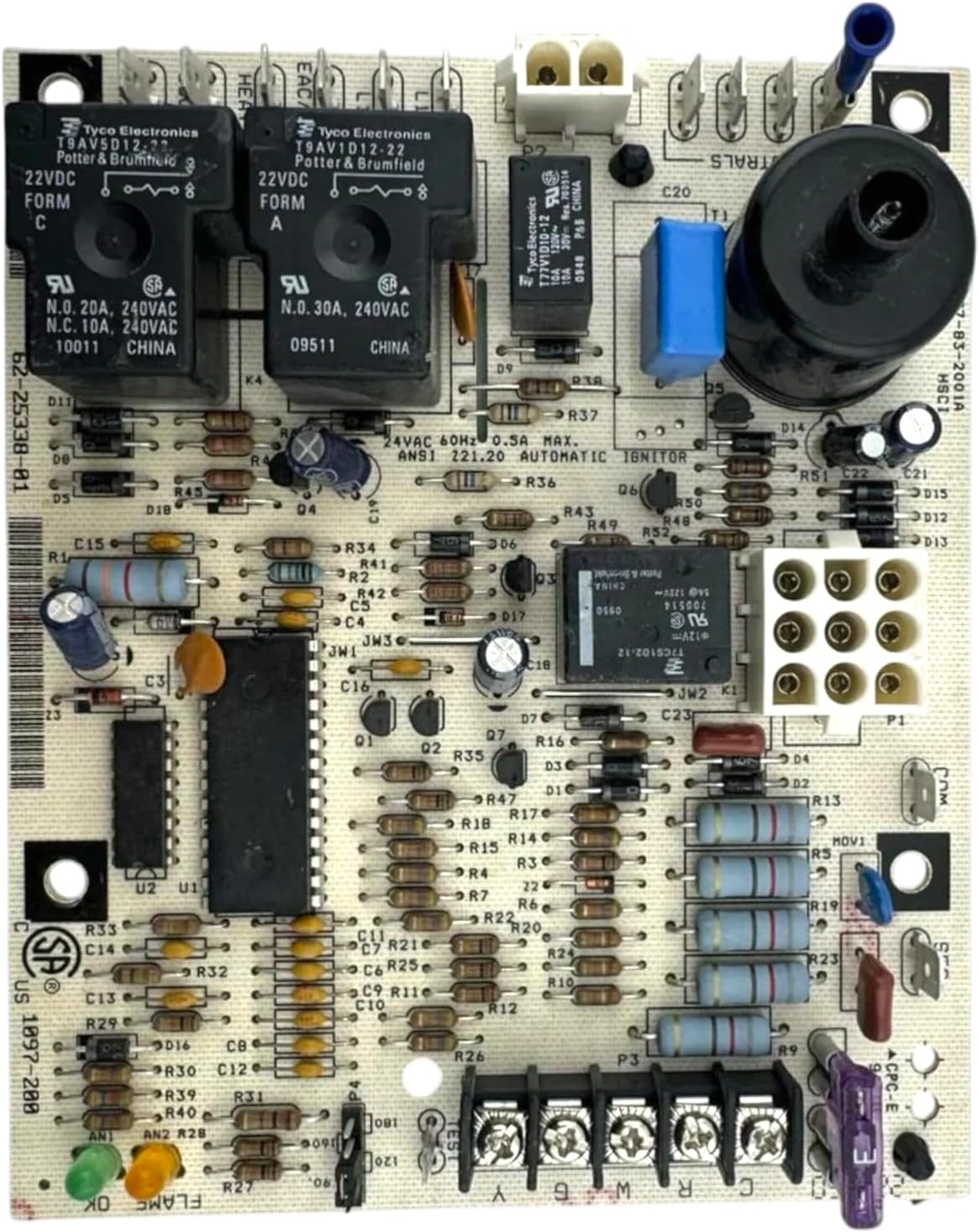 Replacement for Rheem Circuit Board 62-25338-01 1097-200 1097-83-2001A