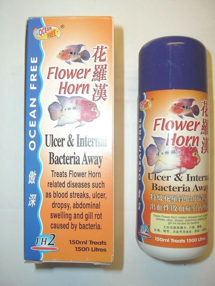 Ocean FreeAquarium Flower Horn Ulcer & Internal Bacteria Away (150Ml)
