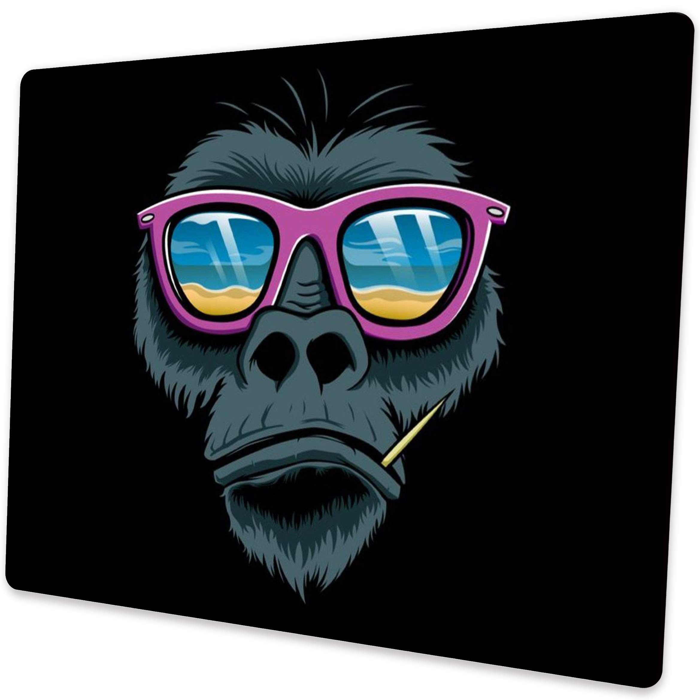 Mouse pad, Computer Mousepad with Funny Gorilla Design, Non-Slip Rubber Mouse pad for Home and Office