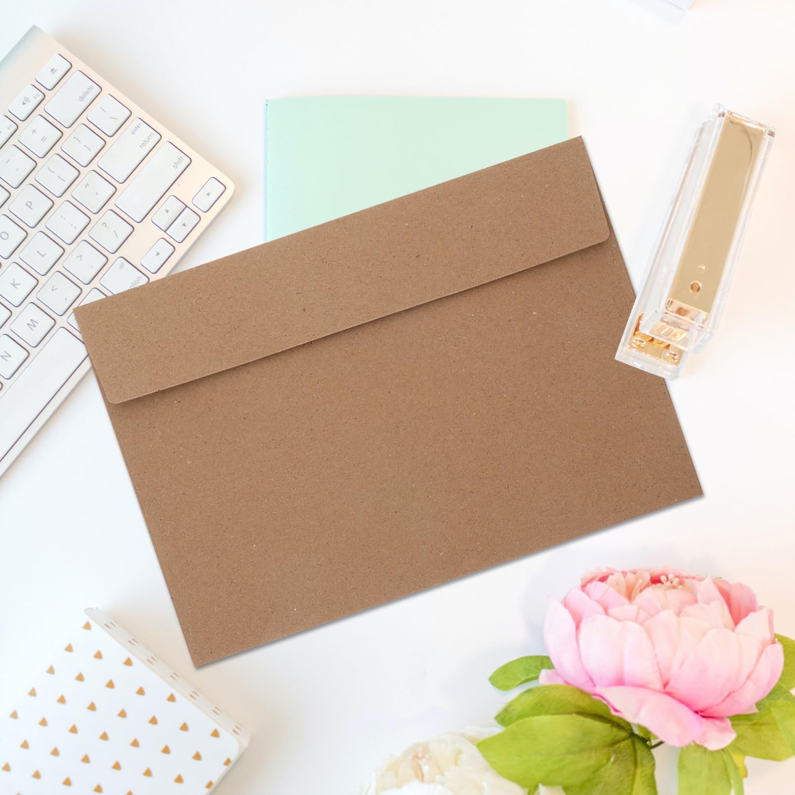Uonlytech 100 Pezzi Buste Carta Auto Adesive Envelopes per Speciali per Matrimoni Compleanni e Eventi Aziendali