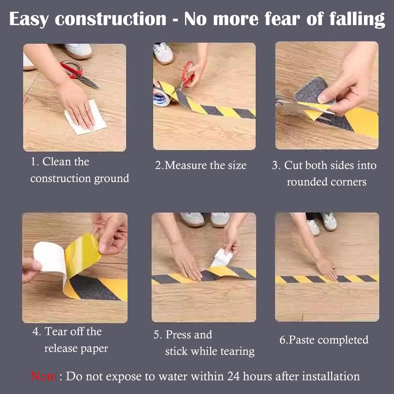cinta escaleras Cinta De Agarre Autoadhesiva Impermeable, Cinta Antideslizante Para Escalones De Escalera Para Suelo/umbral De Madera, Escalones De Madera(C,L 25M X W 50MM)