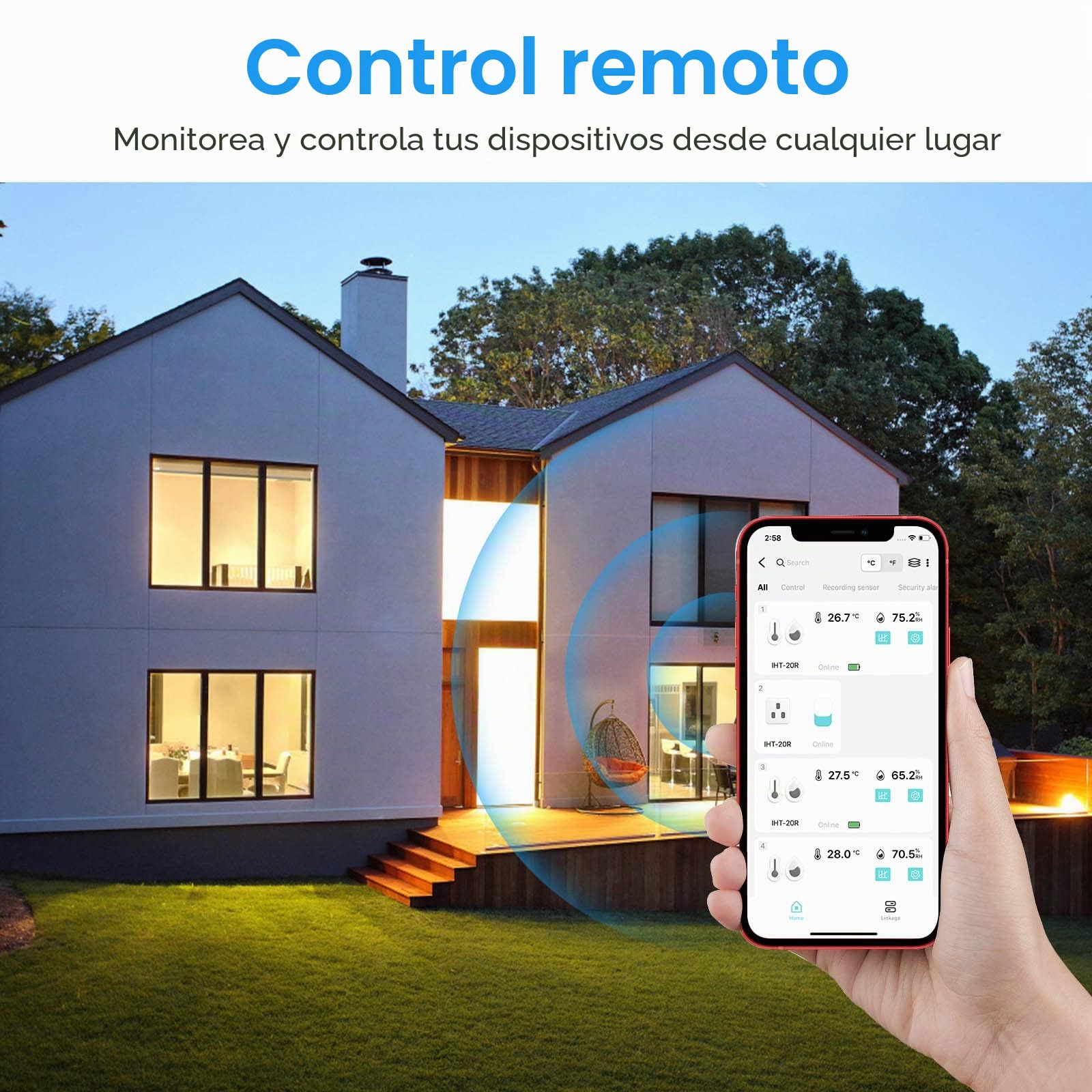 Inkbird Wi-Fi Gateway Multifunctional Termostato Termómetro Higrómetro Control Inalámbrico Expansor Enrutador-Utilizado con Inkbird Sensores y Productos