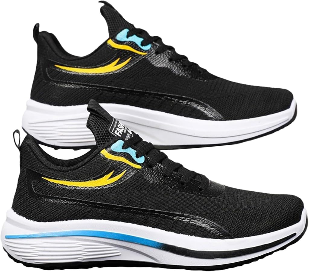 Scarpe Da Ginnastica Da Uomo, Comode, In Memory Foam, Con Lacci, Casual, Resistenti All'usura, Traspiranti, Da Uomo, Per Corsa, Palestra, Fitness, Blu, 42 1/3 EU - Foto 8