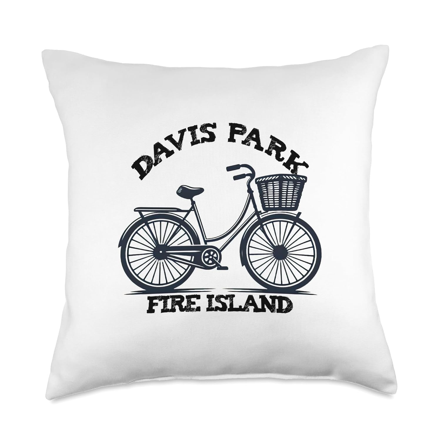 DAVIS PARK FIRE ISLAND NY bicycle summer vacation barefoot Throw Pillow