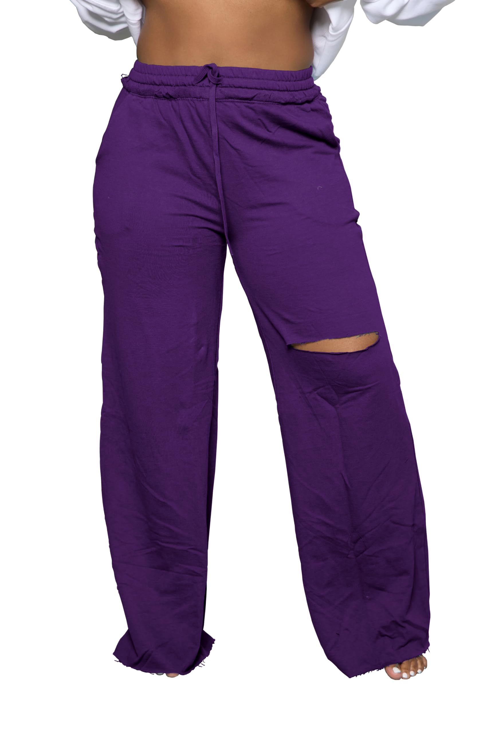 PINSV Wide Leg Drawstring Sweatpants