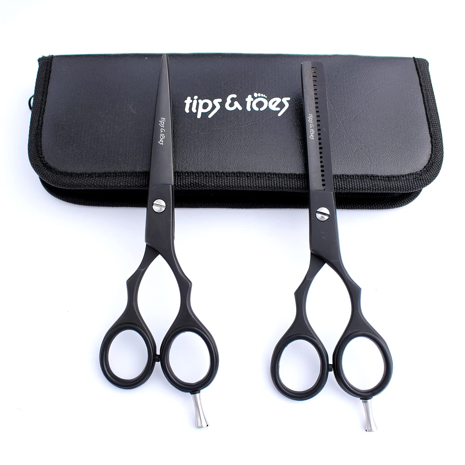 Buy Tips&Toes Professional Barber Razor Shear and Thinning Shear Set