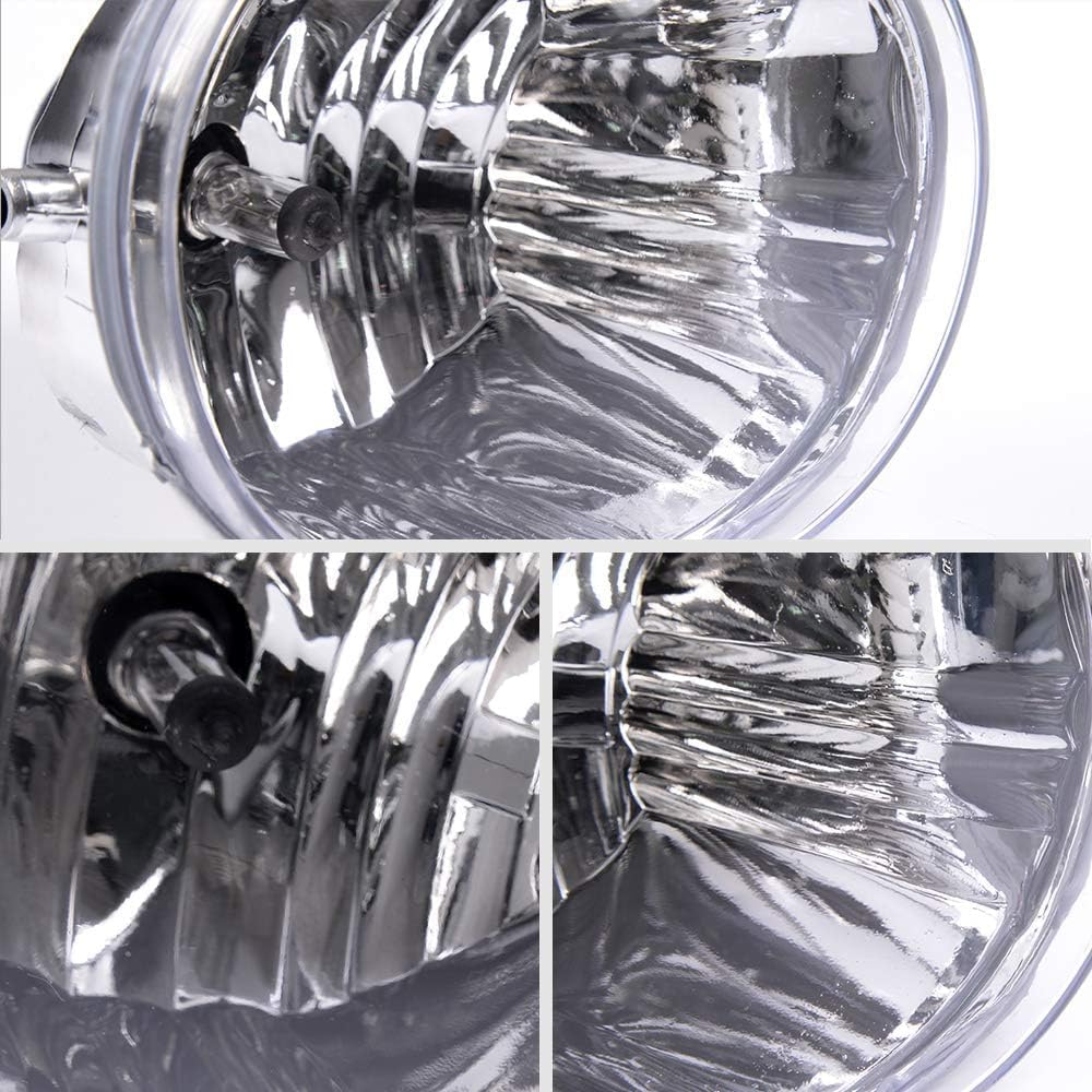 Fog Lights Assembly Compatible with 2004 2005 Toyota RAV4 Pair Fog Light Bumper Kit(Clear lens)