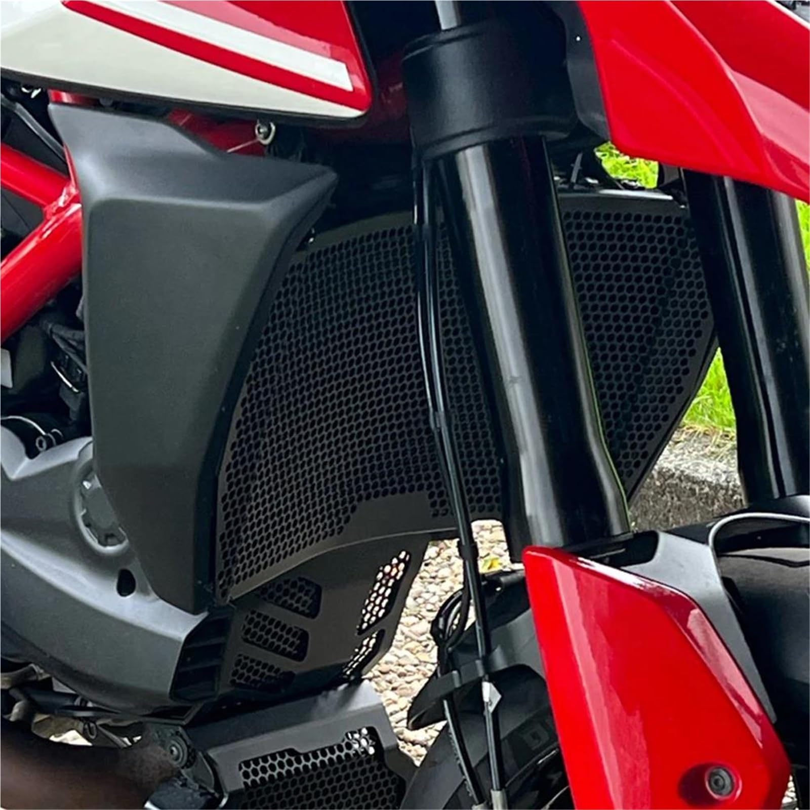 Ochrona chłodnicy motocyklowej Osłona Chłodnicy Motocykla Ducati Monster 1200 S/R 2013-2024 Kratki motocyklowe(Black-3C)