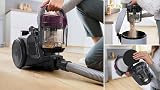 Bosch Electroménager Série 2, BGC05AAA1, aspirateur traîneau sans Sac, capacité de 1,5L, Filtre hygiénique Lavable, Haute Performance d’Aspiration, Rayon d'action de 9 m, Compact et léger, Violet - 6