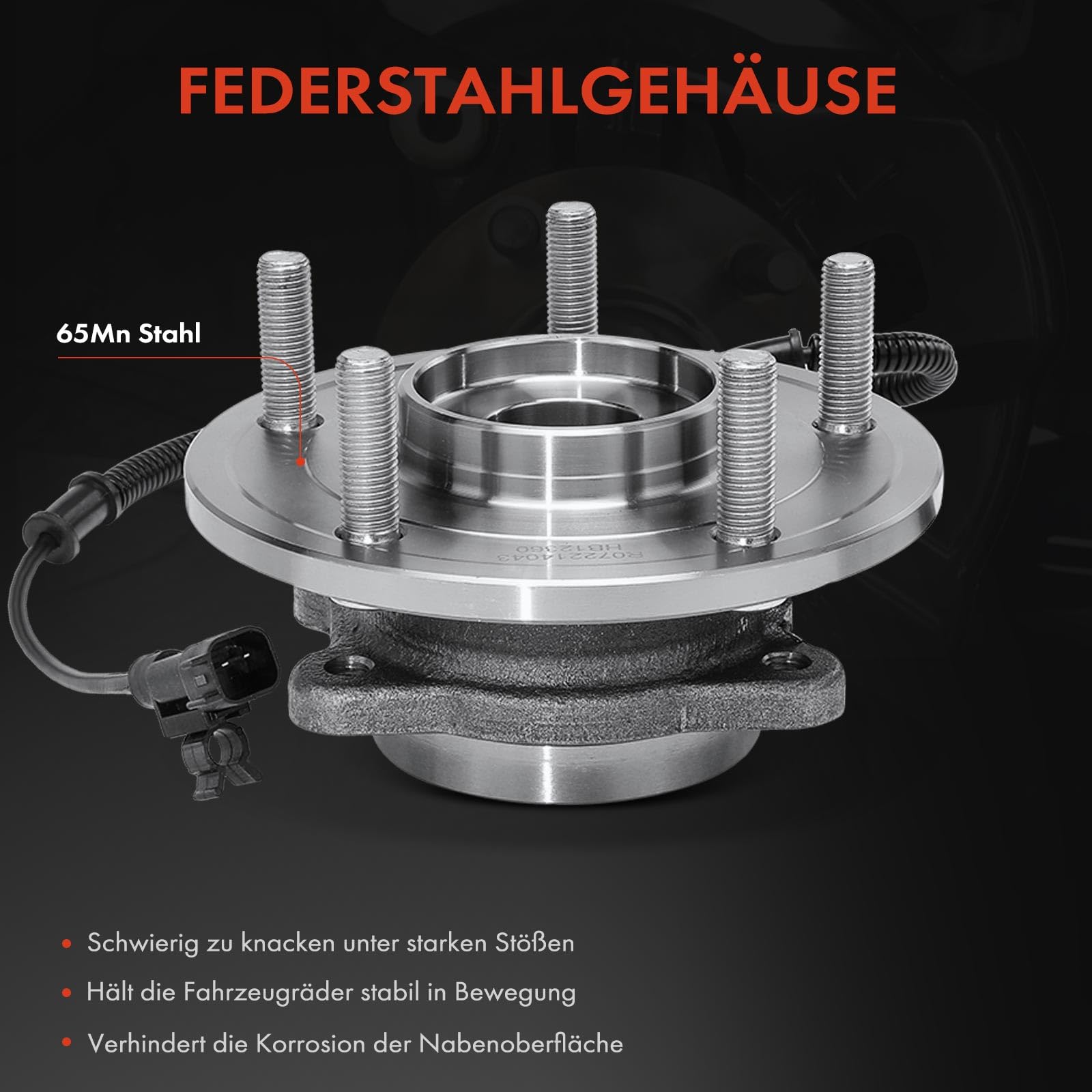 Frankberg 2x Cuscinetti ruota Posteriore sinistra destra Ruota flangiata diametro 161,7 Con Sensore Velocità Ruota Compatibile con Grand Voyager V RT Routan 512360