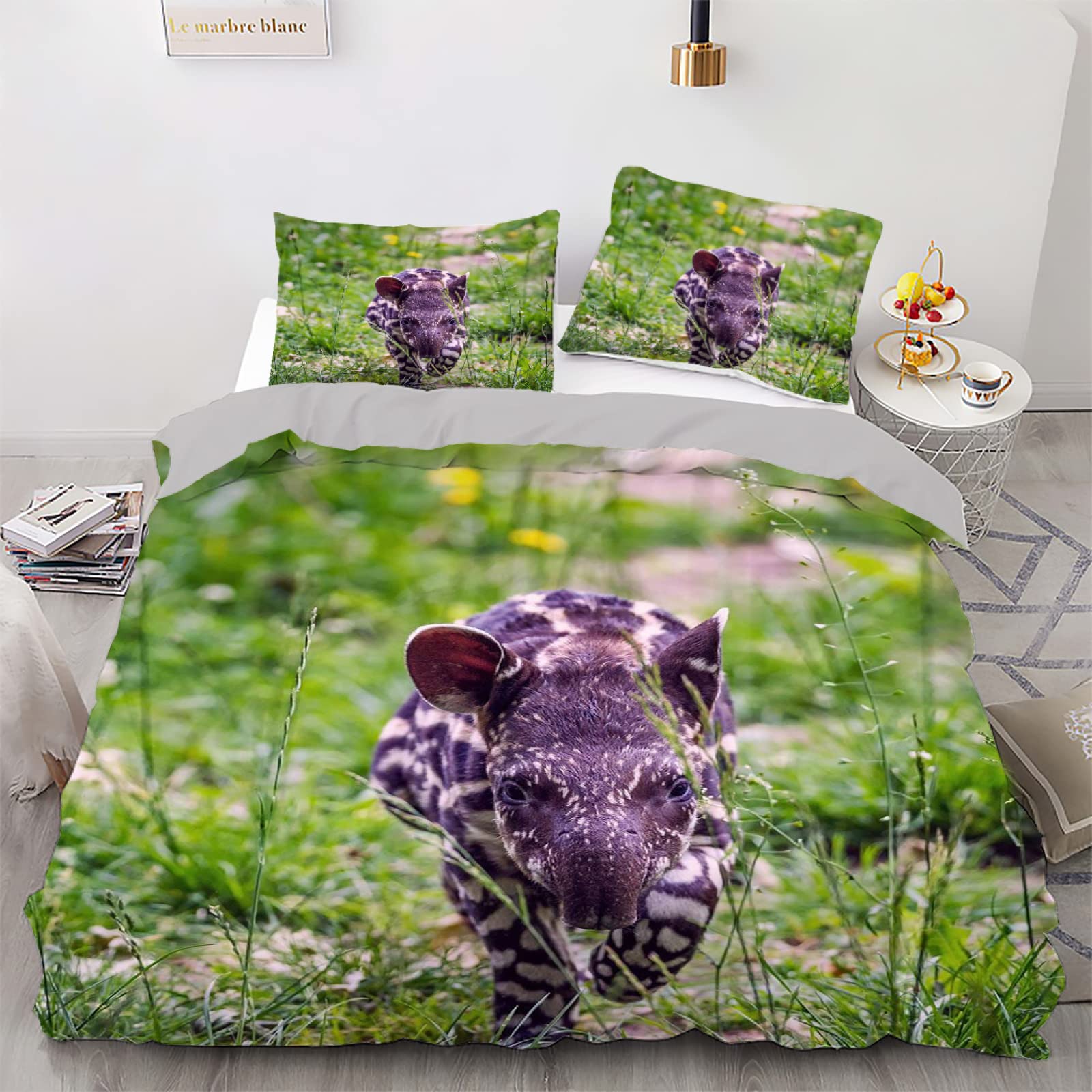 Housse de couette 160x200 cochon vert douce pour stopper le calvaire des draps rêches