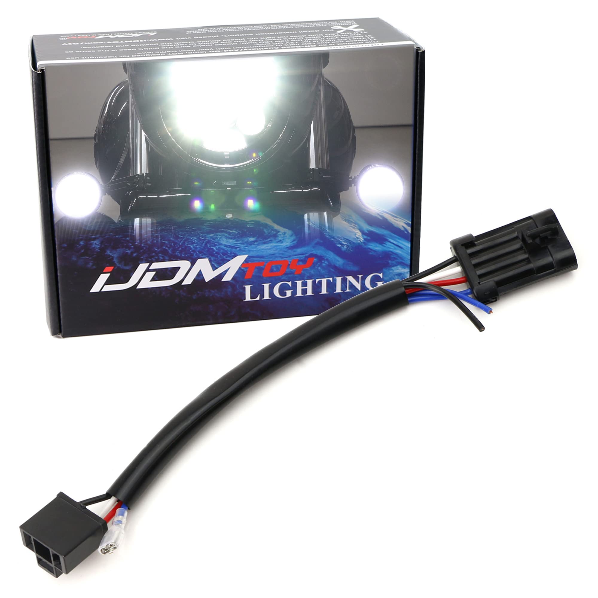 Amazon.co.jp: iJDMTOY Factory 4ピンからH4 ヘッドライト変換