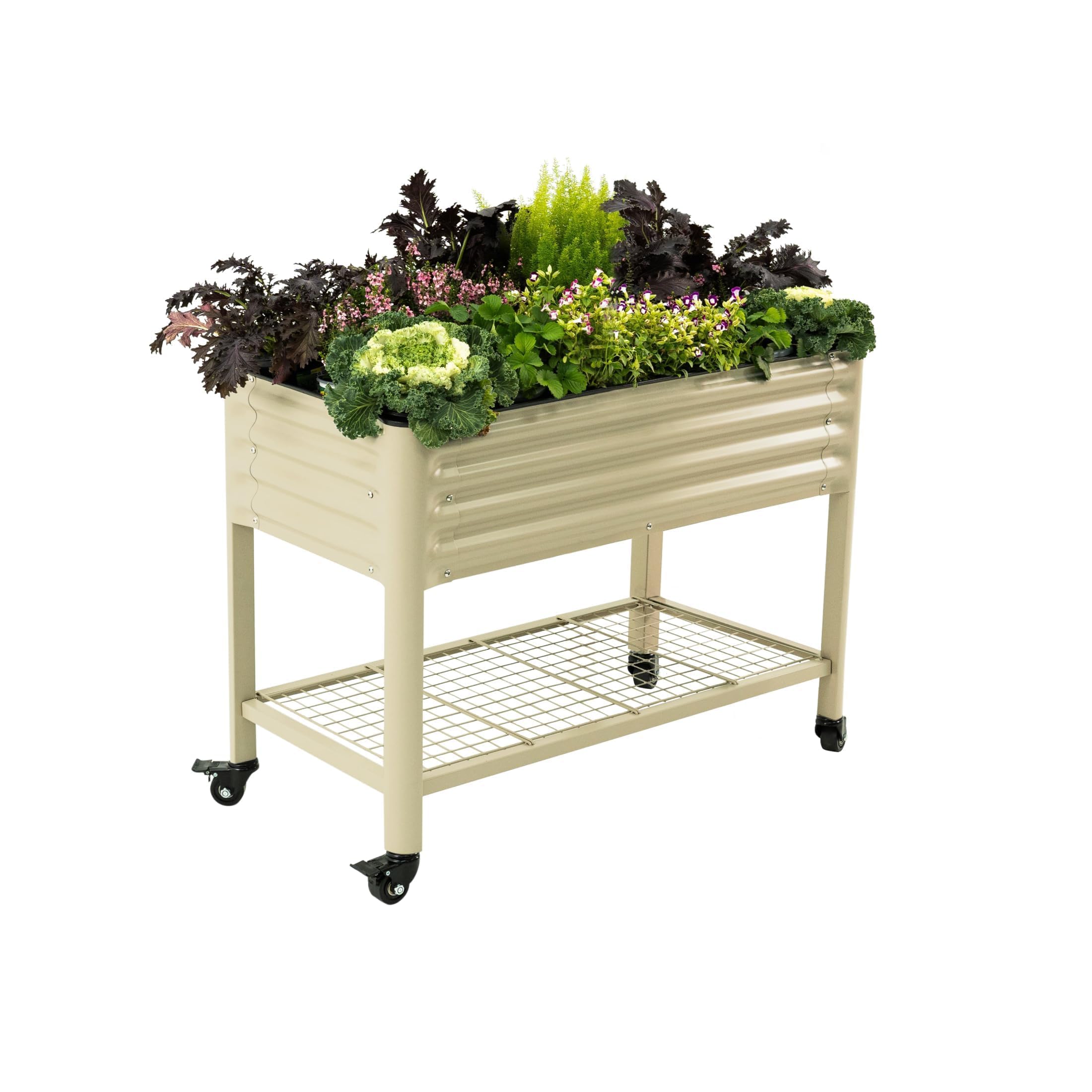 Rolling Elevated Raised Garden Bed-V Series, 2 x 4 Garden Beds with Legs
