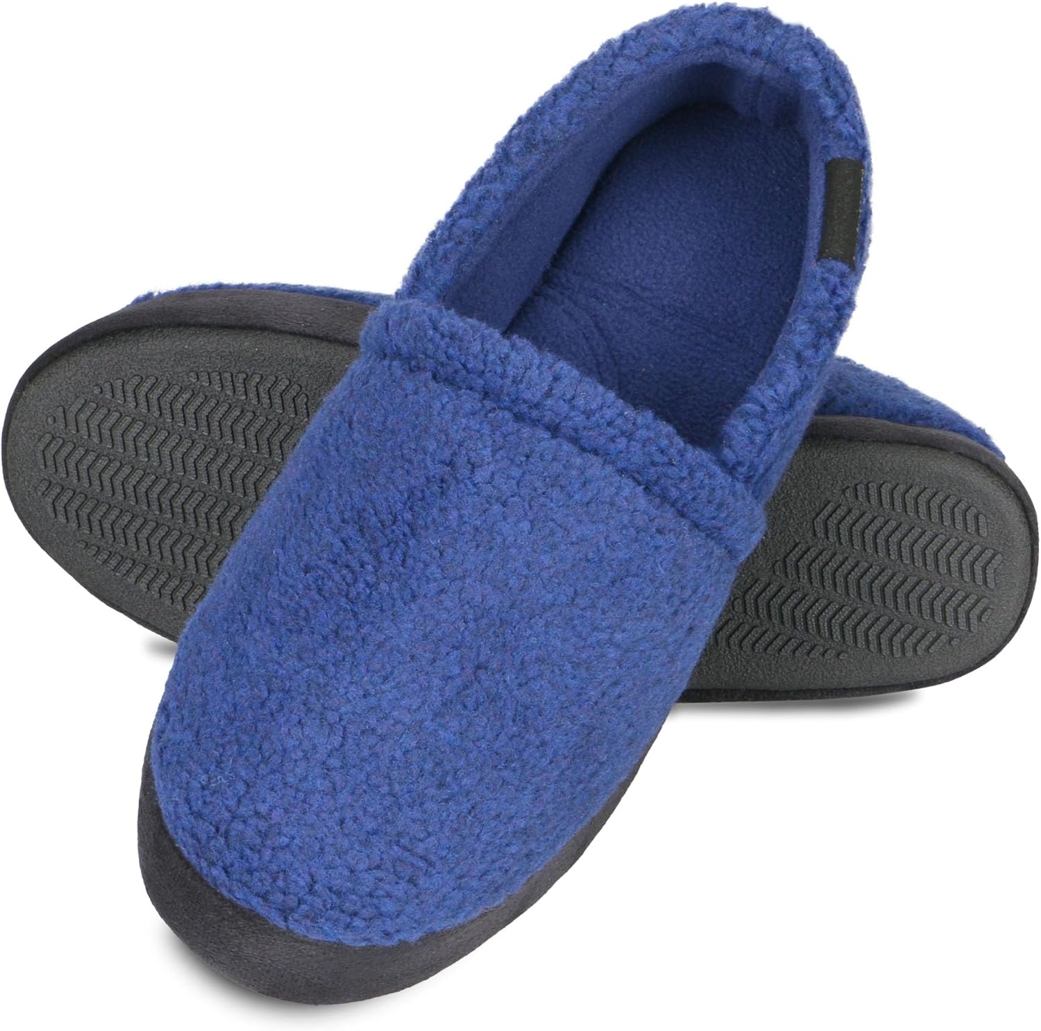 isotoner mens Berber Aspen Closed Back Slippers With Memory Foam Comfort and Breathable Lining - Image 5
