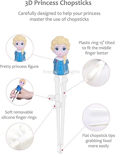 Miniatura 4 de Disney Frozen Princess Anna Niños Cuchara Entrenamiento Palillos Cubertería Vajilla Set con Estuche