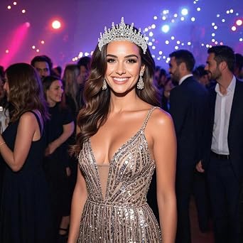 Princess Crown,Crystal Tiaras and Crowns Women Tiara Bride Crowns Princess Tiara for Halloween Christmas Birthday Prom Pageant Graduate Costume Party Wedding Dress Accessories