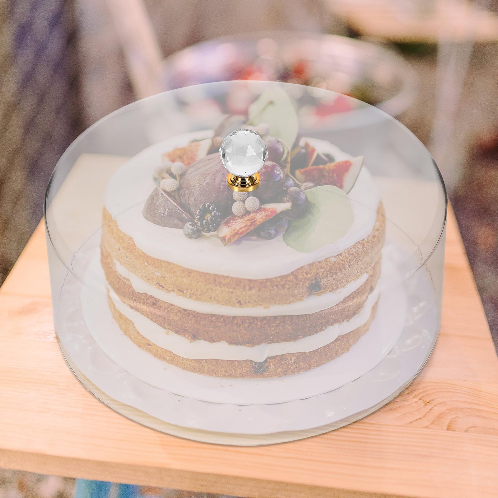 GALPADA Dôme Protecteur et Facile à Soulever à Gâteau en Acrylique Transparent pour Muffins et Cookies, pour Boutique de Gâteaux et Shower