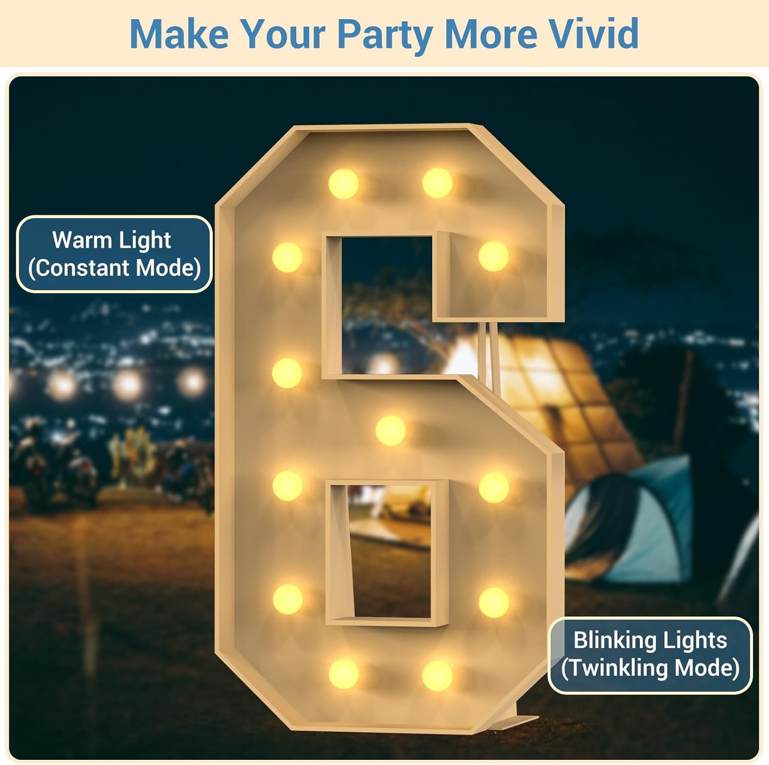 4ft Marquee Light Up Numbers, Large Light Up Number 0 Precut Foam Board Kit, Big Numbers for Party Decorations, Birthday Party Anniversary Decoration