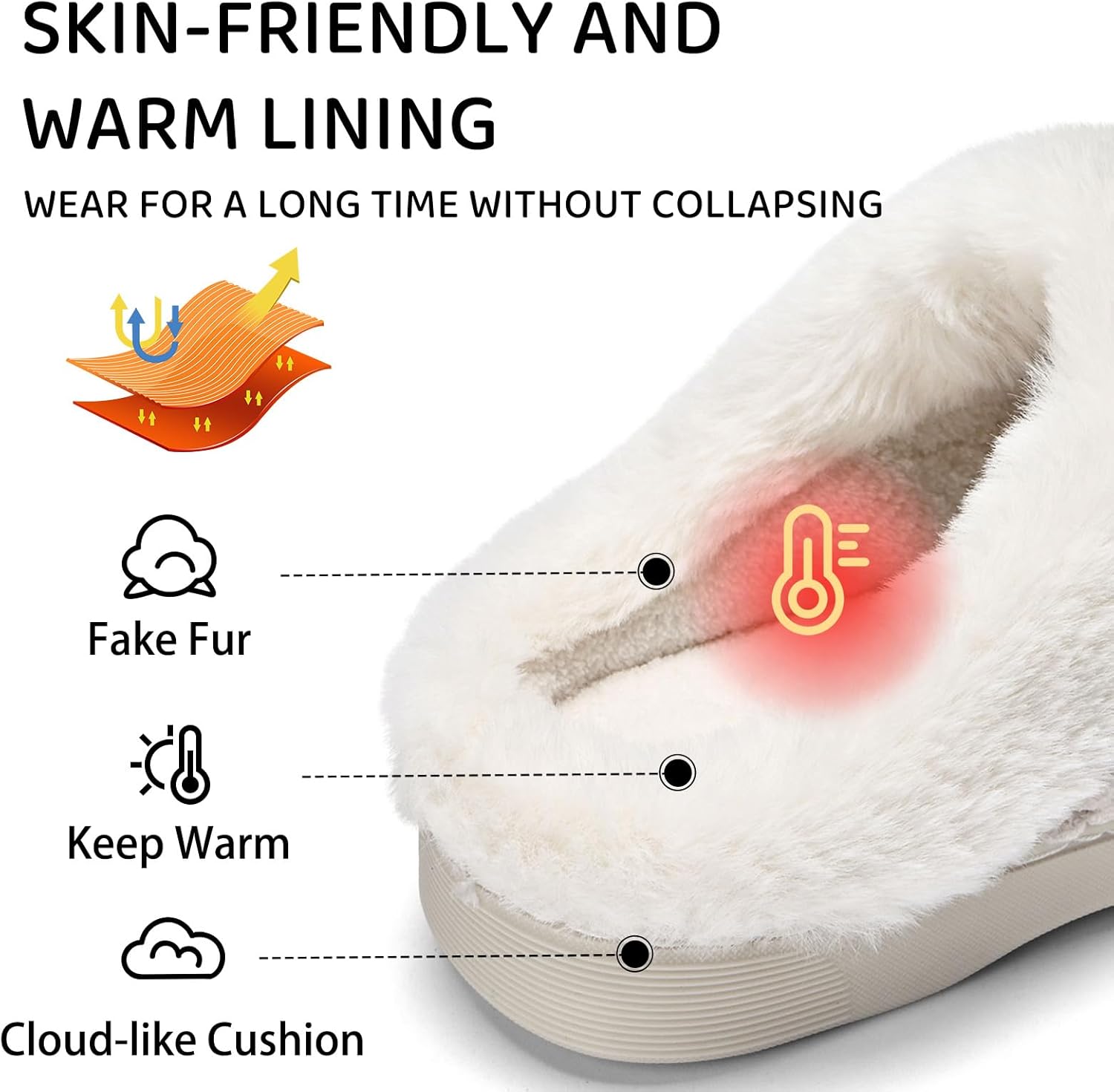 WateLves Girls Slippers Memory Foam Toddler Kids Comfort Wool-Like Plush Fleece Lined House Shoes for Indoor & Outdoor - Image 4