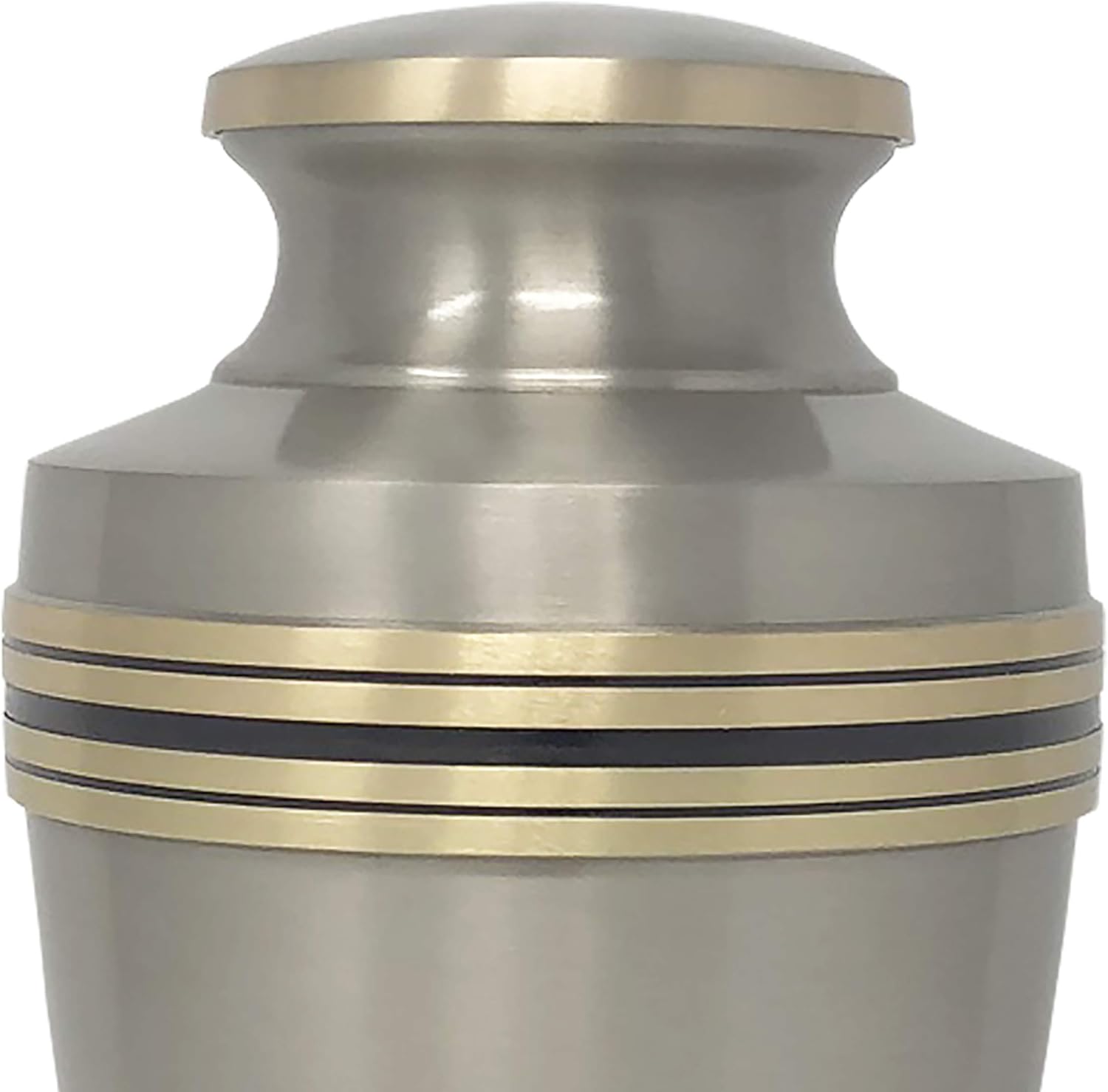Revere Pewter Adult Cremation Urn - Modern Accents - Silver - Momentful Life
