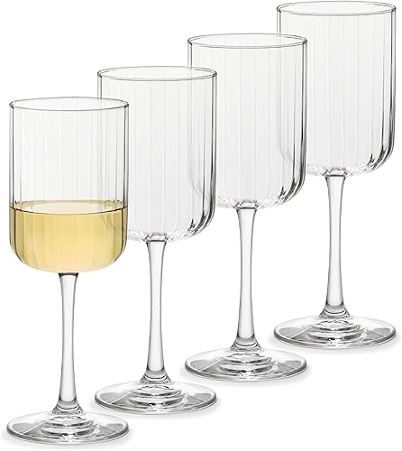 Vista 13 de Libbey 231SM - Juego de 12 copas de vino sin tallo, color gris piedra lunar, copas de vino tinto y blanco de calidad de restaurante, juego de vasos