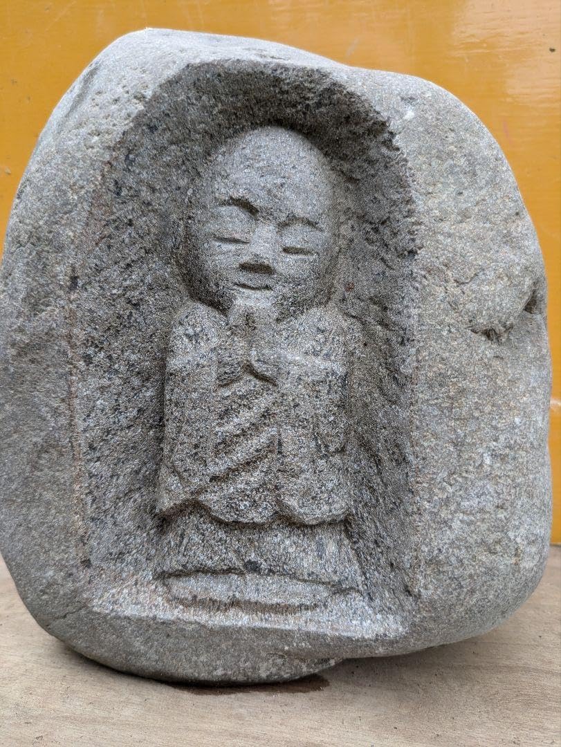 石仏、地蔵菩薩、合掌地蔵、倉田辰彦作 石仏、地蔵、地蔵菩薩、合掌地藏、倉田辰彦作