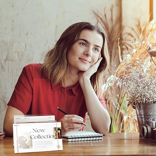 Miniatura 5 de Crtiin 3 soportes para postales de acrílico transparente, soporte para tarjetas de felicitación, soporte de negocios transparente para organizador