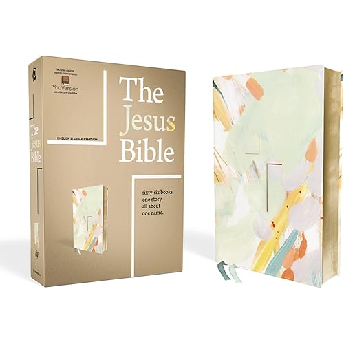 The Jesus Bible Artist Edition, ESV, Leathersoft, Multi-color/Teal