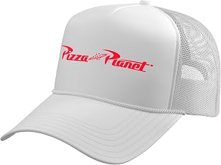 Disney Pixar Toy Story Pizza Planet Logo Trucker Hat with Adjustable Mesh Back
