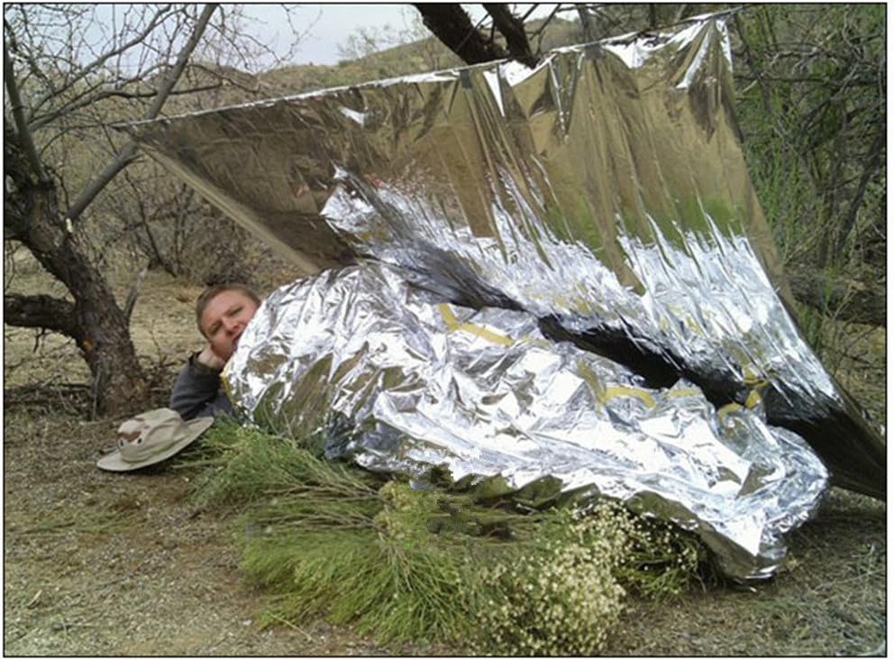 Monvecle Outdoor Emergency Thermal Blankets & Tents -Perfect for Outdoors, Hiking, Survival, First Aid Emergency