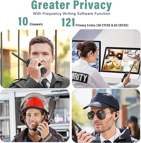 Miniatura 4 de KETELESE KP01 Walkie Talkies profesionalesnegocios, Walkie Talkies programables con auricular, recargable, juego de radio bidireccional, para