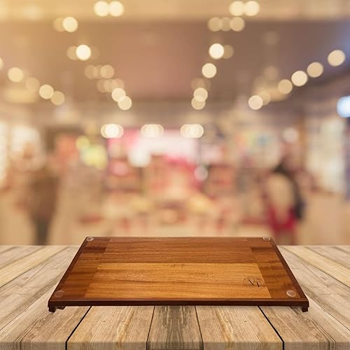 Miniatura 5 de Heartwarming Sapele Serving Tray with Heart Handles  Handcrafted Wooden Breakfast Tray for Elegant Serving and Stylish Home Décor