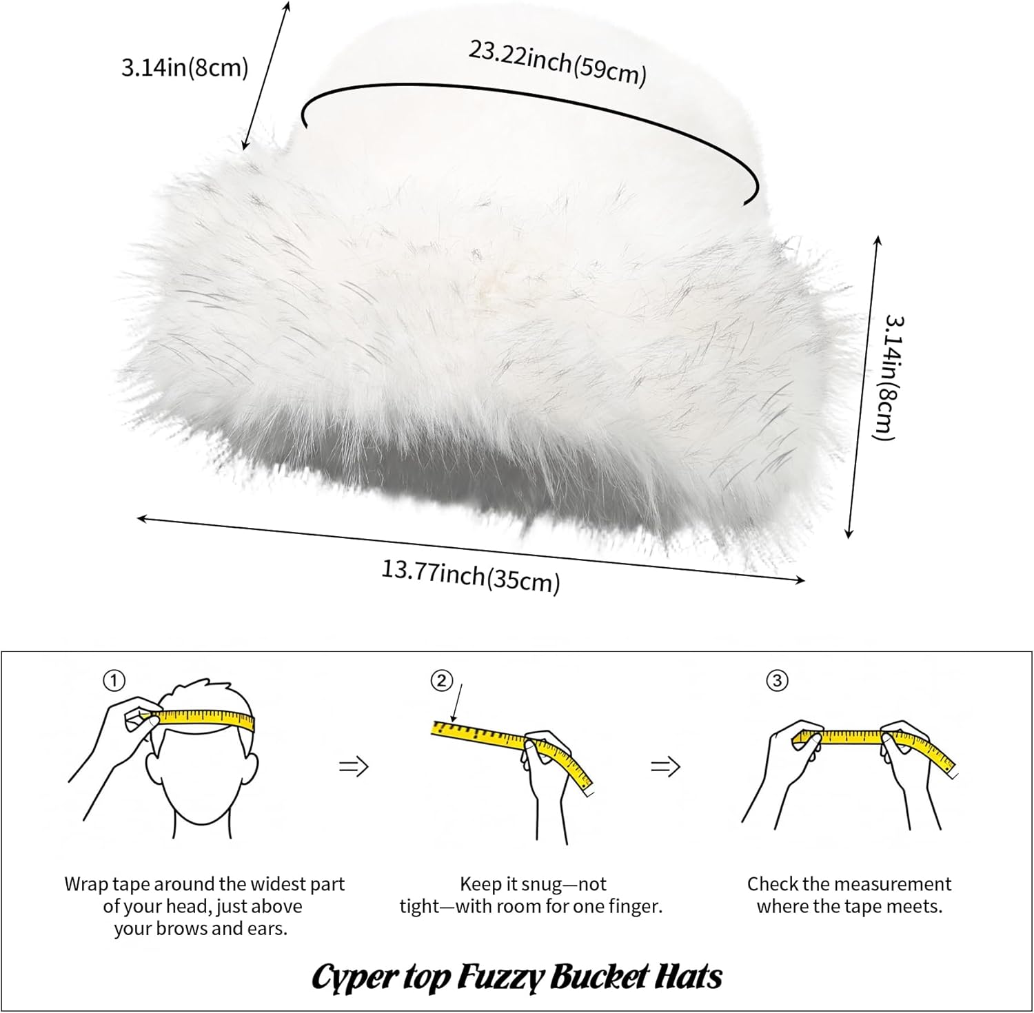 Winter Bucket Hat for Women Girls Fluffy Faux Fur Fisherman Plush Warm Hats Cute Fuzzy Bucket Hat - Image 5