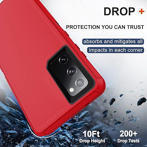 Miniatura 4 de Funda para Samsung Galaxy S20 FE 5G con funda de clip para cinturón, 2 protectores de pantalla, resistente grado militar, cuerpo completo, a prueba