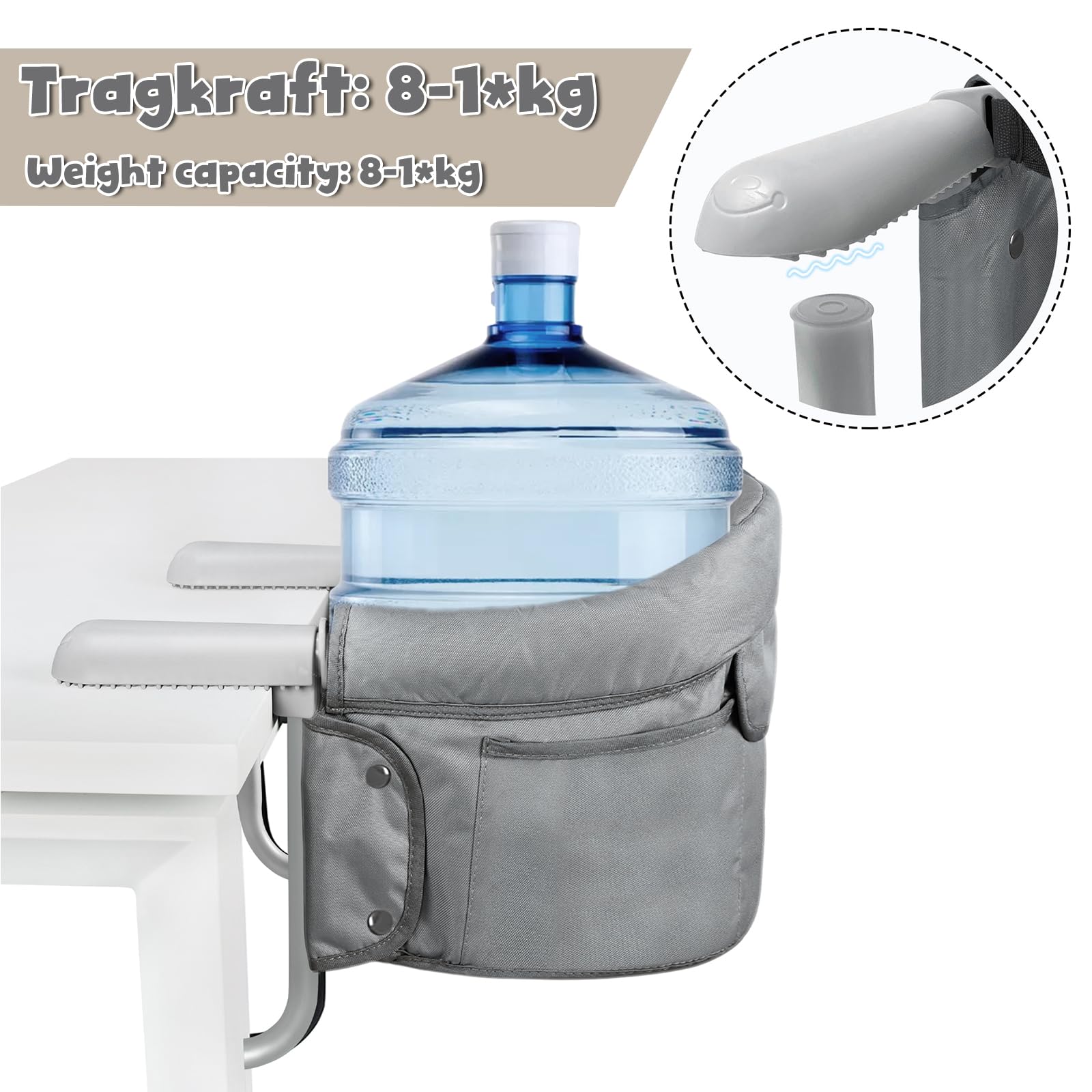 LARS360 Seggiolino Da Tavolo Pieghevole Per Bambini - Per 6-36 Mesi, Peso Fino A 15 Kg, Nero, Per Casa E Viaggi - Foto 7