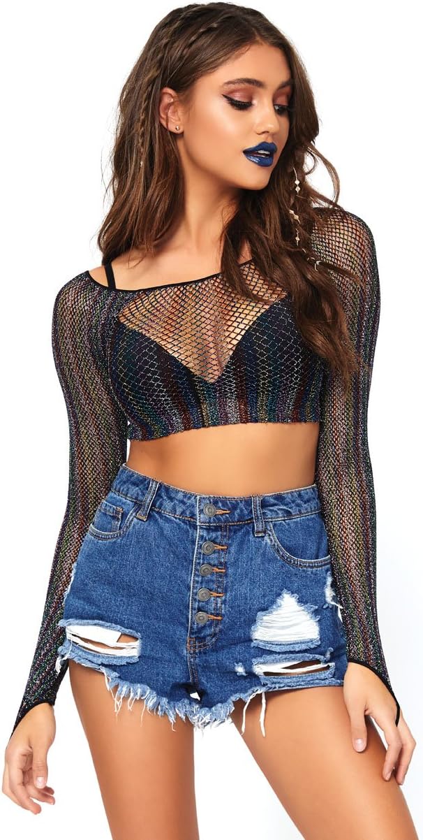 Leg Avenue Women's Fishnet Crop Top