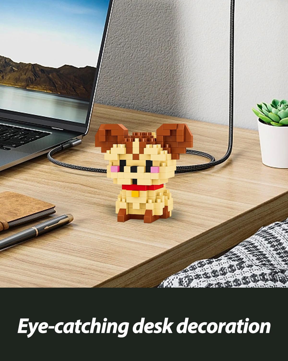 QISHOUTING Yorkshire Mini Dog Building Blocks for Kids, Small Cute Dog Building Set,Miniature Dog Figurine Toys for Adults Women,Birthday Party Favors Stocking Stuffers