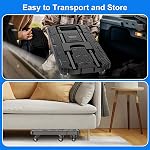 500 LBS Pliable Dolly Cart, Dolly pliable avec 6 360° Roues rotatives et 2 Ropes, Camion à main pliant, Léger et pratique,Platform Cart for Bagage,Maison,Voyage,Déplacement,Bureau
