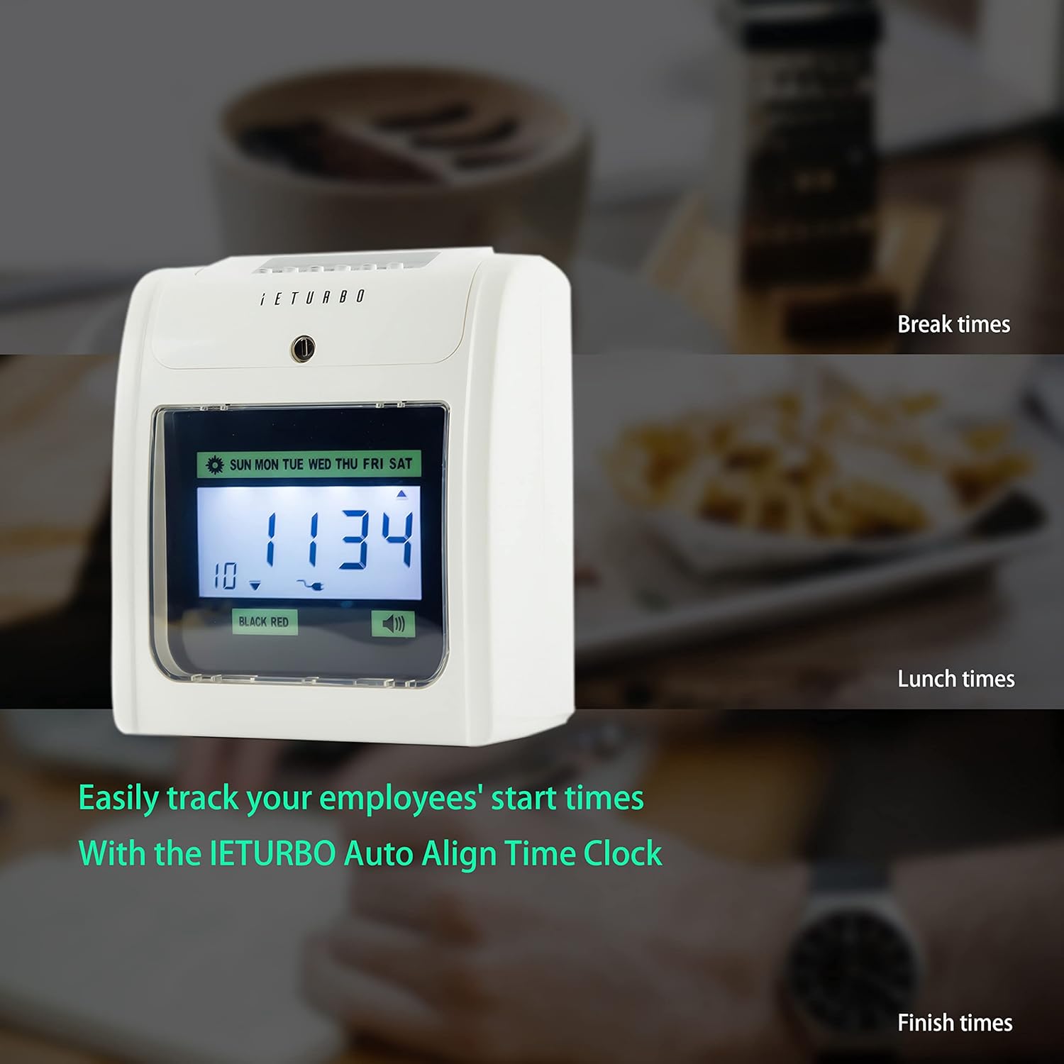 Buy iETURBO Calculating Time Clock Small Business Employee Attendance
