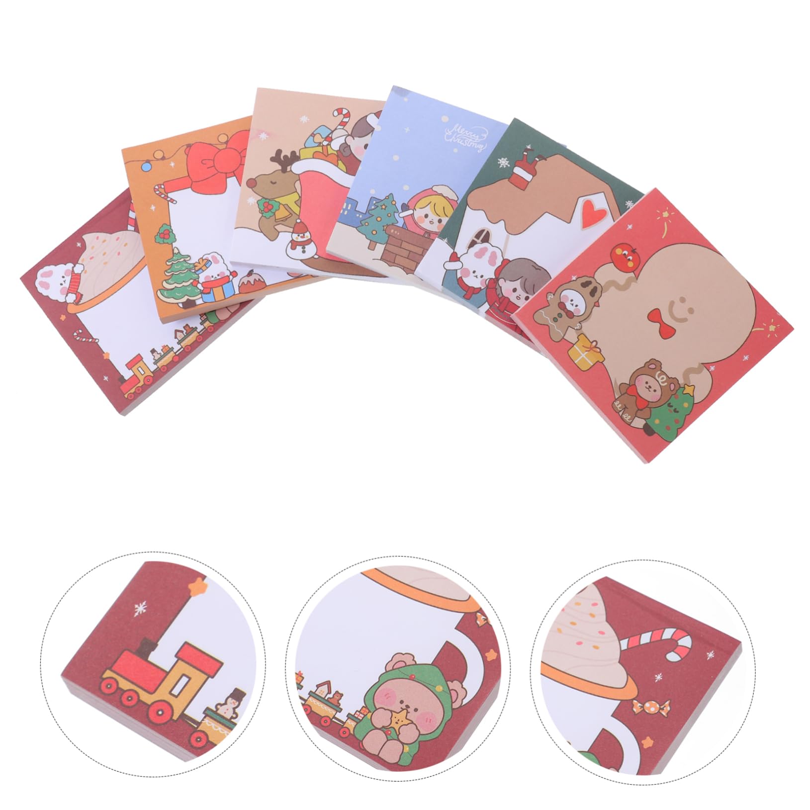 3sets Weihnachten Pad Zerreißbar Memo Notizen Weihnachten Dekoriert Post Memo Büro Heimgebrauch 12 Stücke * 3