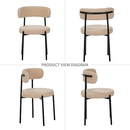 Miniatura 7 de Dining Chairs and Table & Chair Sets - 4 Piece Modern Kitchen Dining Chairs with Round Seat Cushions, Curved Back Design for Restaurants and Dining